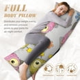 thumbnail image 5 of Lsque Cartoon Owls Body Pillow Case Cover,Ultra-Soft Microfiber Bed Pillow Cases 20x54 inches,Elegant Bedding,Breathable Durable Pillow Cover with Envelope Closure, 5 of 8