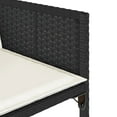 thumbnail image 6 of vidaXL 11 Piece Patio Dining Set with Cushions Black Poly Rattan, 6 of 10
