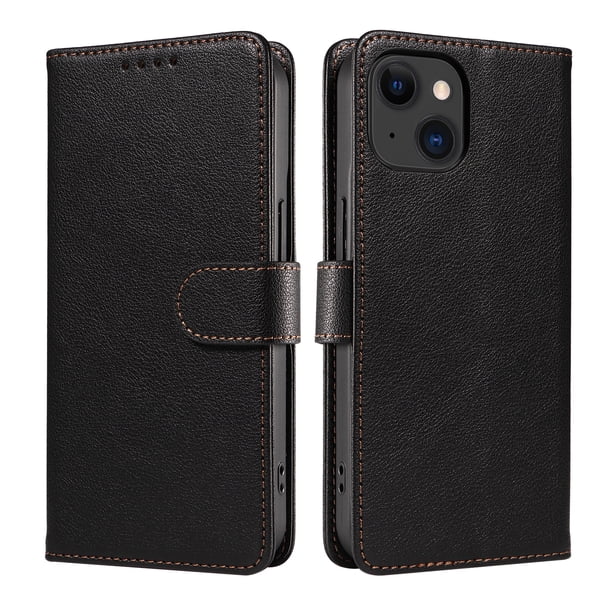 Funda para teléfono móvil iPhone 15, funda de cuero con cepillo antirrobo para Apple 14, funda protectora con tapa para Samsung S24