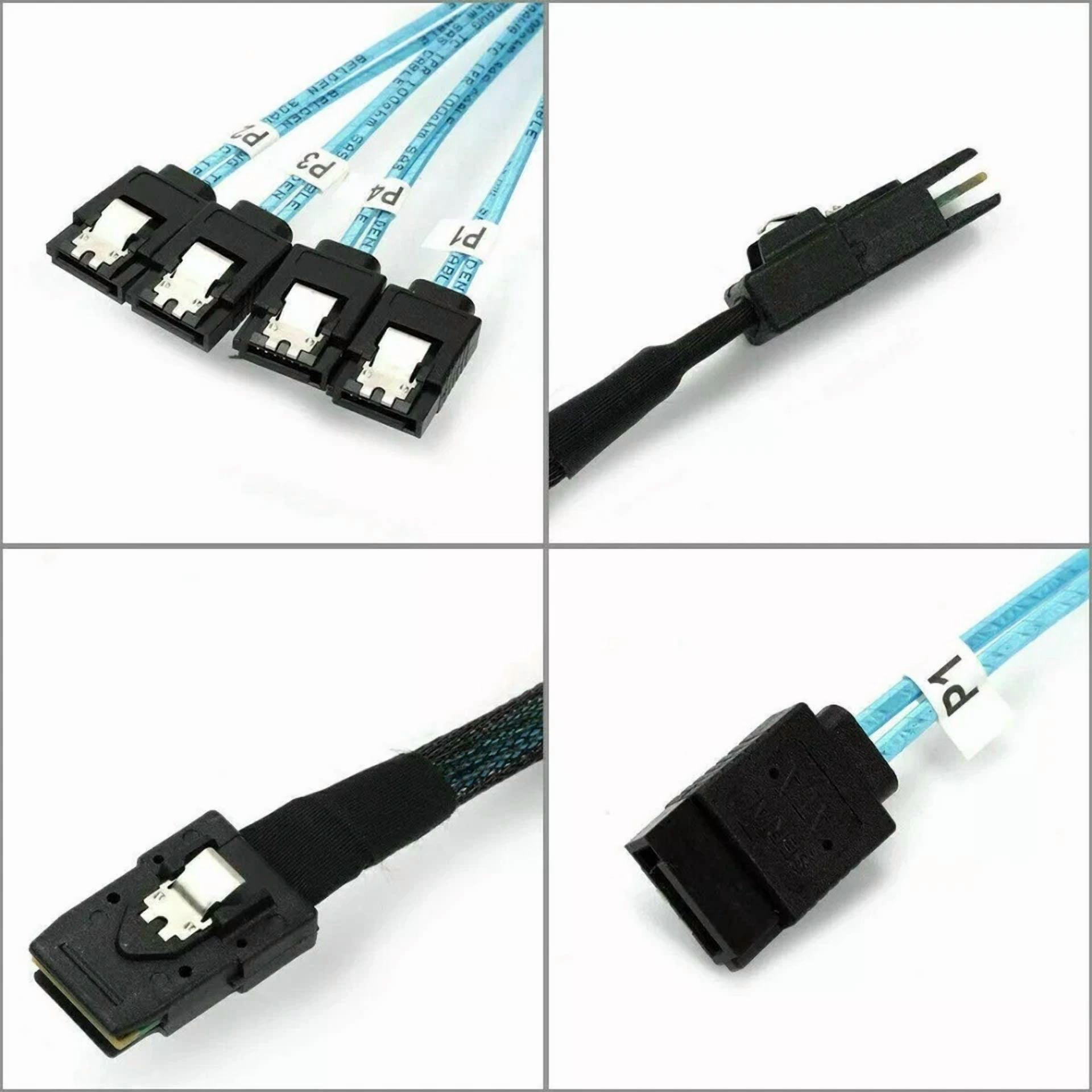 Mini Sas Cable Mini-Sas (Sff-8087) To Sata Forward Breakout Internal Hba Raid Us
