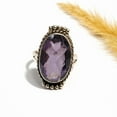thumbnail image 3 of Amethyst Gemstone Ring for Women – Sterling Silver Handmade Jewelry, Oval Cut February Birthstone Ring Size US 7.5, 3 of 6