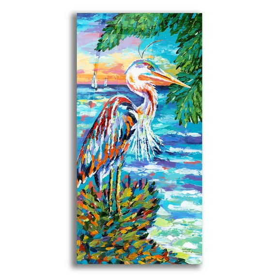 Epic Art 'Beach Comber I' by Carolee Vitaletti, Acrylic Glass Wall Art, 12"x24"