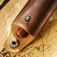 thumbnail image 6 of 2 Pcs Genuine Leather Pen Pouch Holder Case with Snap Button for Rollerball, Black & Brown, 6 of 7