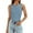Light Blue, variant on SHenli Womens Crochet Tank Tops Short Sleeve Short Sleeve Shirts Linen Cotton Basic Tees