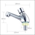 thumbnail image 2 of Grifo de lavabo con retardo de tiempo para todas las tazas, agua fría única que se apaga automáticamente, grifo de ahorro de agua de tipo presión (aproximadamente tuberías de aleación), 2 of 5