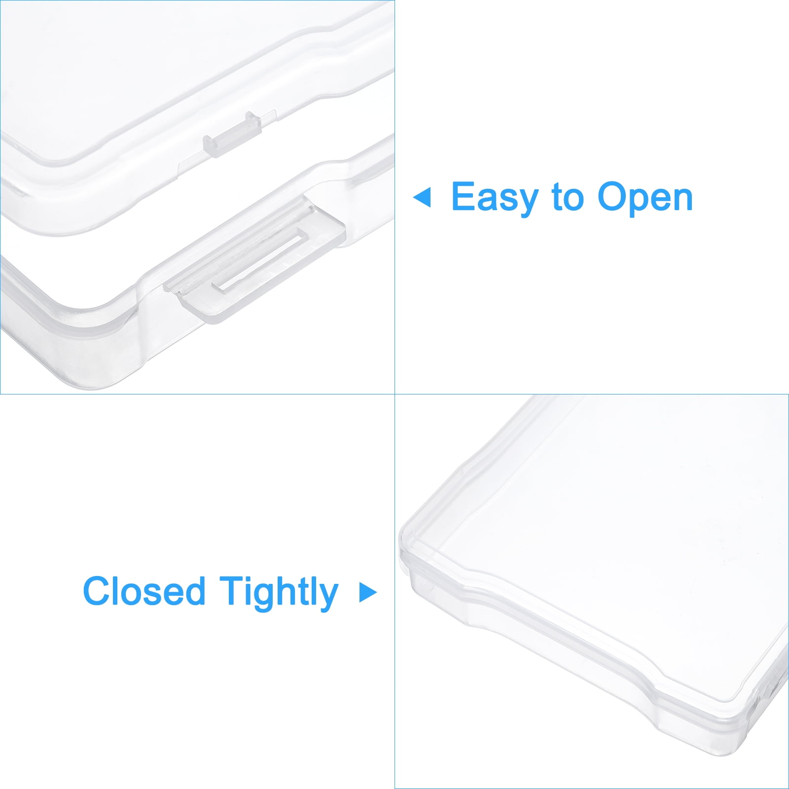 REGALWOVEN Photo Storage Box Photo Boxes Storage Organizer Cases Container Clear