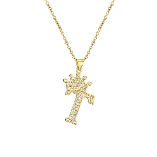 Guardurnaity InitialNecklacePendantEnglish Letter A to Z Jewellery Charm Chain Crystal Valentine'sDay Birthday Modern Ropa, zapatos y accesorios Miscelánea T 1