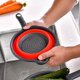 thumbnail image 3 of Cesta de drenaje redonda plegable con mango, escurridor de cocina, cesta telescópica para frutas, juego de cesta para lavar verduras, 3 of 5