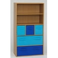 thumbnail image 2 of 4D Concepts Kids Bookshelf with Fabric Storage Bins, Multiple Finishes, 2 of 2