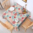 thumbnail image 2 of Pioneer Flower Floral Print Pattern Square Tablecloth, Waterproof Wipeable Spillproof Washable Table Cover for Home Kitchen Party Decor, 60"x60", 2 of 6