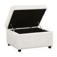 thumbnail image 6 of 112.2" Sectional Sofa Pull-out Sofa Bed Sleeper with a Storage Ottoman,Three Pillows and Charging Devices for Living Room (White), 6 of 12