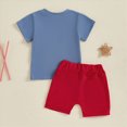 thumbnail image 6 of Kids Boys Clothing Sets Toddler Baby Boy Summer Outfits American Flag Embroidery Tee & Shorts Little Boy Outfits Summer Clothes Suit, 6 of 6