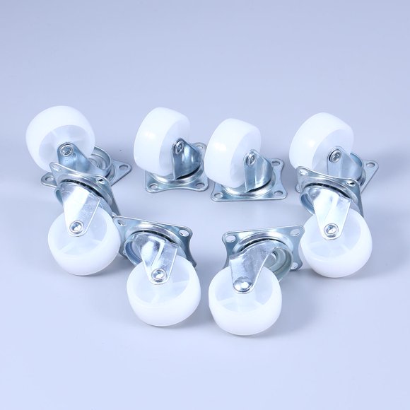 WHAMVOX 8Ud Giratorias De Acero Plateado Resistentes Para Muebles Y Equipos
