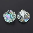 thumbnail image 3 of 500gs Transparent Acrylic Pendants AB color Leaf Pale Turquoise 19.5x17x4.5mm Hole: 1.4mm about 1720pcs/500g, 3 of 7