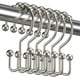 thumbnail image 1 of Titanker Ganchos para cortina de ducha, anillos de cortina de ducha a prueba de óxido para baño, ganchos de ducha de metal duradero de doble deslizamiento para cortinas de barras de ducha de baño, jue, 1 of 4