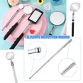 thumbnail image 5 of 4 Pieces Telescoping Inspection Mirror Telescoping LED Lighted Flexible Inspection Mirror Round Mirror Square Mirror Inspection Tool for Checking Observing Vehicle Small Part (Elegant Style), 5 of 5