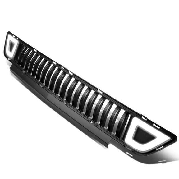 DNA Motoring GRF-LB-FM15-T2Z-FL For 2015 to 2017 Ford Mustang Base Ecoboost GT LED Tube Bar Vertical Fence Styling Front Lower Bumper Grille 16 2016