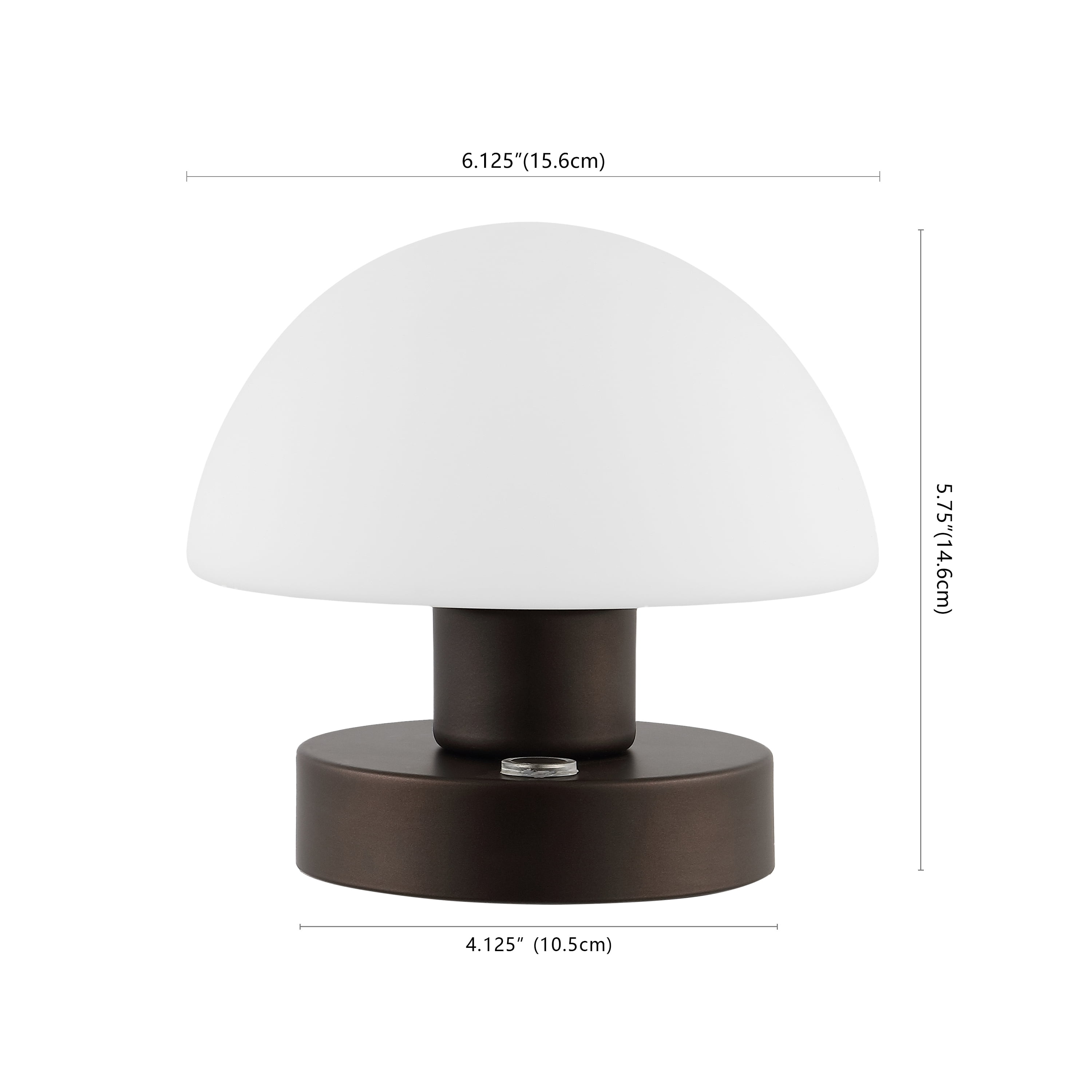 JONATHAN Y Zoe 5.75" Bohemian Farmhouse Iron Rechargeable Integrated Portable LED Table Lamp, Oil Rubbed Bronze/White, JYL7113A