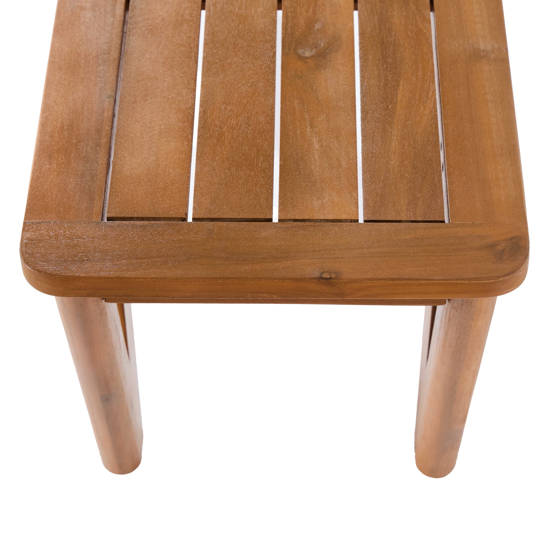 Christopher Knight Home Farmhouse Acacia Wood Outdoor Dining Bench with V-Legs for 2 to 3, Teak