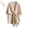 Beige, variant on Women's Fleece Drape Shawl with Loop Brooch, Soft Open Front Poncho Solid Color Elegant Knitted Shawl