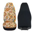 thumbnail image 3 of Uorisanigo 2PCS Car Seat Covers for Front Seats, Fluffy Ethnic Flowers Automotive Seat Covers for Cars SUV Pick-up Truck Sedan Seats Cover Cushion, Easy to Install, Auto Accessories, 3 of 7