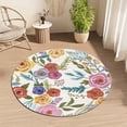 thumbnail image 1 of Washable Round Area Rug for Living Room Bedroom & Kitchen - Non-Slip Waterproof Pet Friendly Easy Clean Carpet, 1 of 6