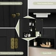 thumbnail image 6 of Black Wall Cabinet, Small, 2-Door Medicine Cabinet with Adjustable Shelves, Over Toilet, For Kitchen and Laundry Rooms, 6 of 10