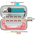 thumbnail image 4 of BOVKE Carrying Case for Nintendo Switch Lite with 8 Card Slots for Game Cartridges, Extra Mesh Pocket for Charging Cables, Power Bank, Earbuds and Other Accessories, Black, 4 of 7