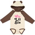 thumbnail image 3 of Inktastic Love Hearts Lil Sis Girls Long Sleeve Baby Bodysuit, 3 of 5