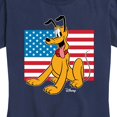 thumbnail image 3 of Disney - Americana - Pluto Usa Flag - Women's Short Sleeve Graphic T-Shirt, 3 of 5