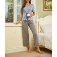 thumbnail image 2 of Richie House Women Pajamas Set Pullover Ribbon Short Top Sleepwear Pjs Set Pajama RHW4020, 2 of 7