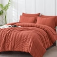 thumbnail image 2 of Davulos Comforter Set King Size 7 Pieces Boho Striped Bed in a Bag Shabby Chic Bedding Comforter Sets Microfiber Tufted Bed Set for All Season, 2 of 7