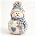 thumbnail image 2 of Patchwork Fabric Doll DIY Kit Handmade Christmas Sewing Craft Set for Seasonal Home Decoration, DIY Patchwork Fabric Character Doll Kit Creative Holiday Craft Project (snowman), 2 of 7