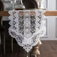thumbnail image 2 of White Lace Table Runners for Wedding Bridal Shower Baby Shower Party Table Decoration, Rustic Hollow Embroidered Boho Table Runner, 2 of 6
