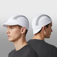 thumbnail image 3 of Lumtrix Cycling Cap for Men Women Cooling Skull Cap Helmet Liner with Sun Visor Short Brim Sun Protection Hats Beige one size, 3 of 3