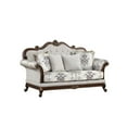 thumbnail image 2 of Gloria Traditional Style button tufted Loveseat made with wood in Ivory, 2 of 7