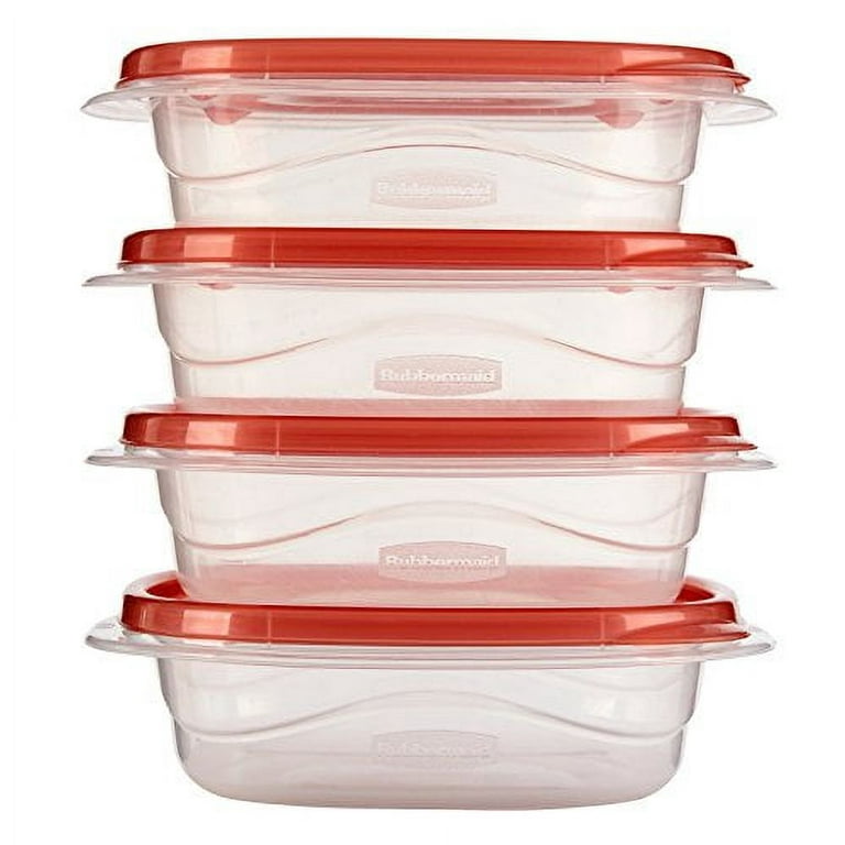 Rubbermaid TakeAlongs 2.9 Cup Sandwich Food Storage Container, 4 Pack 