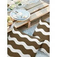 thumbnail image 2 of Outdoor Waterproof Throw Pillow Covers Set of 2 Brown and White Stripes Decorative Pillowcases Square Outdoor Pillows Cushion Case 18x18 Inch Sea Wave Patio Pillows for Couch Sofa Bed Garden, 2 of 7