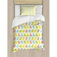 thumbnail image 3 of Rubber Duck Duvet Cover Set, Colorful Ducklings Animals Theme Pastel Girls Boys, Decorative 3 Piece Bedding Set with 2 Pillow Shams, Queen Size, Yellow Green, by Ambesonne, 3 of 3
