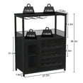 thumbnail image 4 of EDTara Wine Bar Cabinet, Liquor Cabinet with Detachable Wine Rack, Small Coffee Bar with Storage & Glass Holder, Mesh Door, Buffet Sideboard for Dining Room Kitchen Living Room, 4 of 8