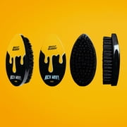 The Cut Buddy Nick Wavy Small Professional Wood .31 Synthetic Oval Wave Hair Brush, As Seen on TV, Yellow Drips