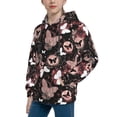 thumbnail image 2 of KLL Unisex Kids Boys Girls Hooded Pocket Pullover Hoodies-Butterfly, 2 of 5