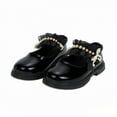 thumbnail image 6 of Avrnliq Girls Mary Jane Shoes Black Patent Faux Leather with Pearl Bow - School Dress Party Shoes for Girls, Comfort Non-Slip, Ages 4-10 Years,Size 5-5.5T, 6 of 7