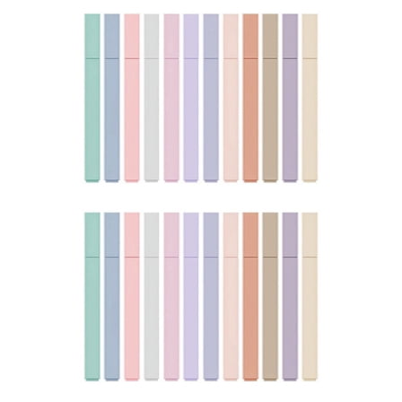 NEW 2X Aesthetic Highlighters Cute Assorted Colors Bible Pens No Bleed with Soft Tip 12 Color