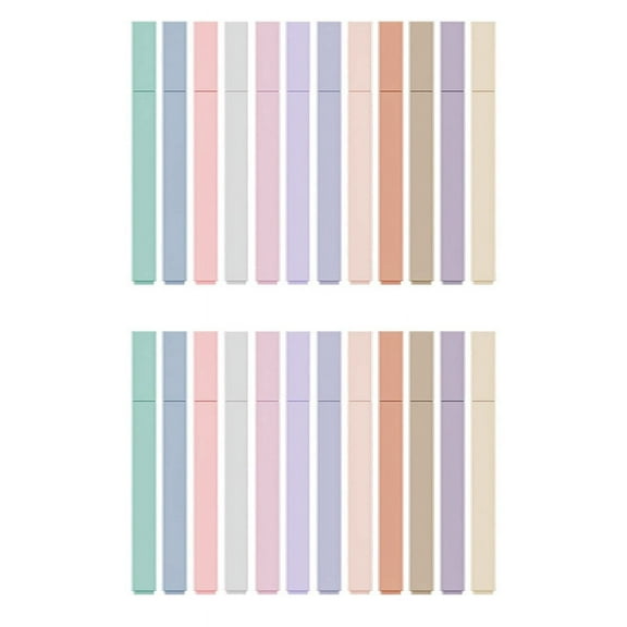 NEW 2X Aesthetic Highlighters Cute Assorted Colors Bible Pens No Bleed with Soft Tip 12 Color