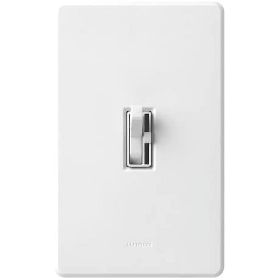 Lutron Toggler Dimmer TGCL-153PH-WH Single-Pole or 3-Way - CFL/LED - White