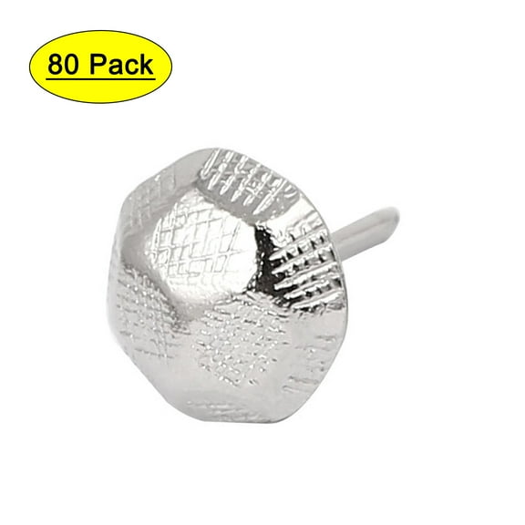 7/16" Dia Stainless Steel Drawing Pin Upholstery Nail Thumb Tack Pushpin 80PCS