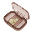 thumbnail image 6 of Unique Bargains 1 Pc Pill Case 3 Grid Portable Pill Box Clear Coffee Color, 6 of 6