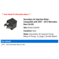 thumbnail image 2 of Secondary Air Injection Relay - Compatible with 2007 - 2012 Mercedes-Benz GL450 2008 2009 2010 2011, 2 of 2