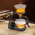 thumbnail image 3 of Kungfu Glass Tea Set, Semi-Automatic Teapot with Infuser for Home Office Tea Alone and Table Decor, Chinese Heat-Resistant Lazy Teapot Set (Clear), 3 of 7